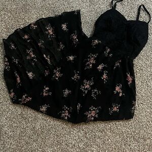 White Fox Boutique Black Floral Dress